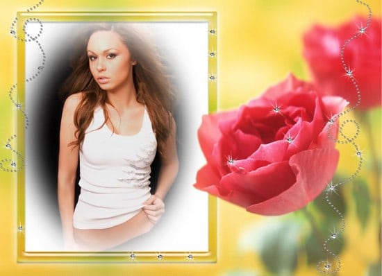 marcos de flores rojas