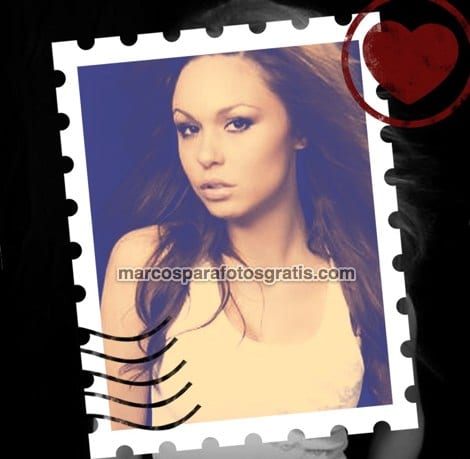 marco de fotos de estampilla