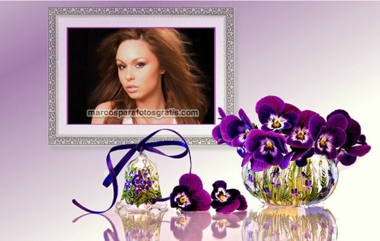 marcos de fotos con cuadro y flores