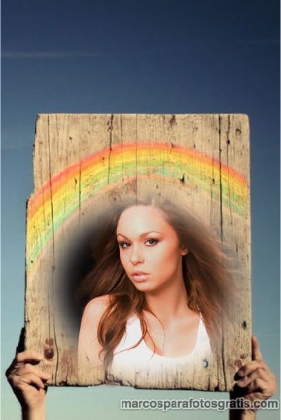 marcos de fotos de cartel con arco iris