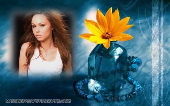 marco de flor amarilla