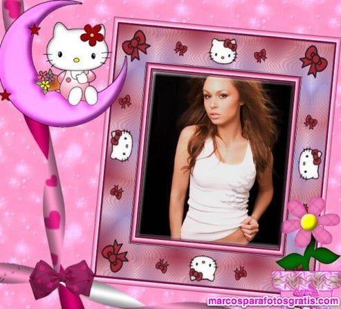 hacer marcos de fotos de hello kitty