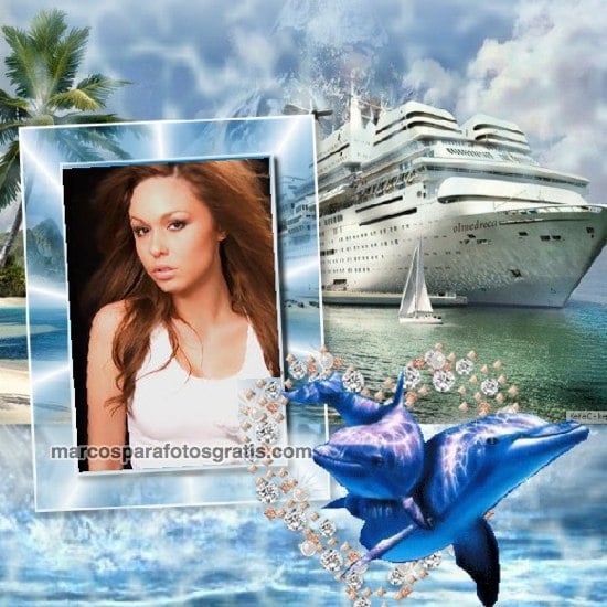 marcos de fotos de crucero con delfines