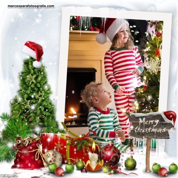 mejores marcos de navidad con adornos