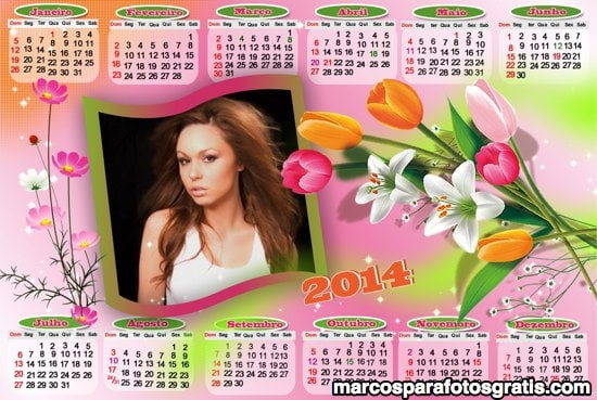 marco de calendario 2014 para fotos