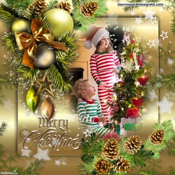 mejores marcos de navidad con adornos