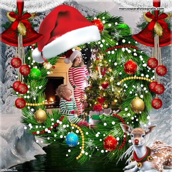 mejores marcos de navidad con adornos