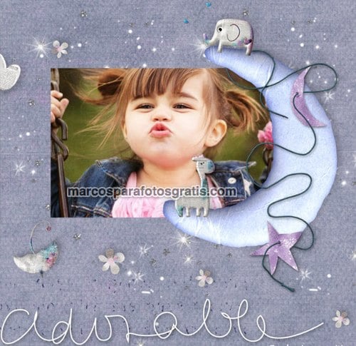 marcos de fotos con la palabra adorable y adornos