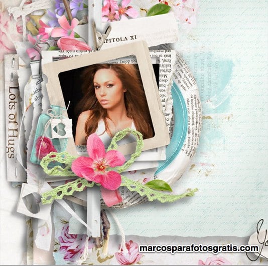 marco de fotos con adornos