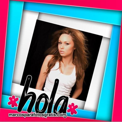 marcos de fotos con la palabra hola