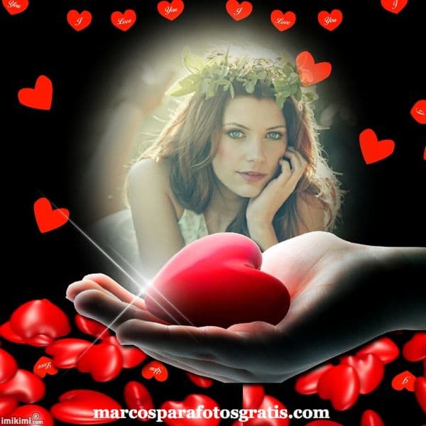 marcos con corazones