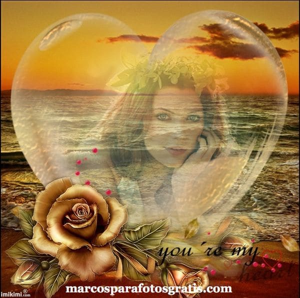 marcos con corazones