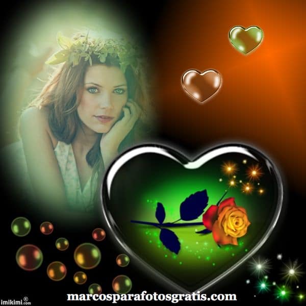 marcos con corazones